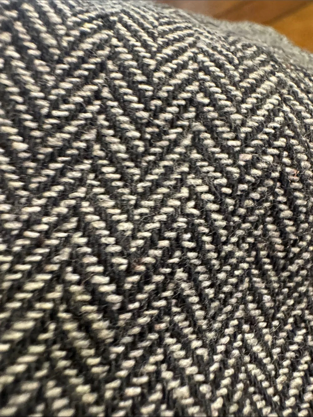 Brixton Gray Herringbone Newsboy Cap with Red Quilted Lining